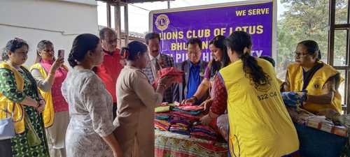 Distribution of Blankets and Sharees to destitute women by LCB Lotus